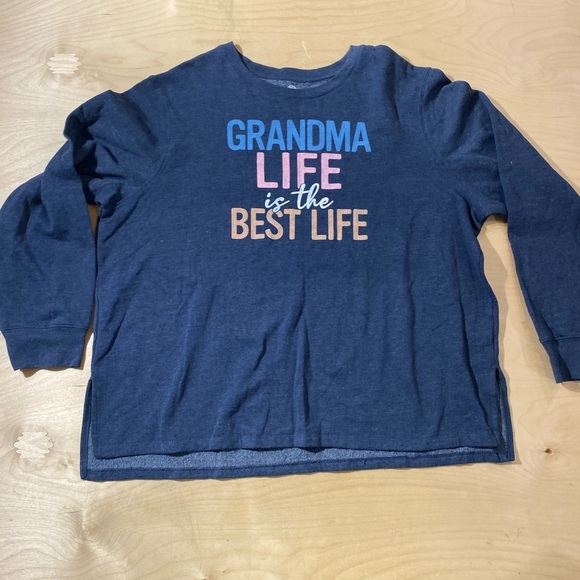 Positive Tees Navy Blue Graphic Sweatshirt 2X (20W - 22W) (MM) - Picture 3 of 13